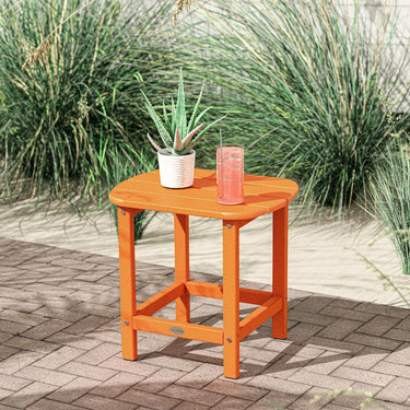 POLYWOOD South Beach 18-Inch Side Table - Tangerine